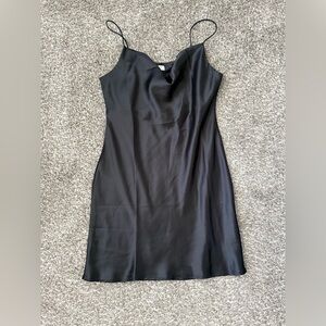 Love J Elegant Black satin Strapless Dress